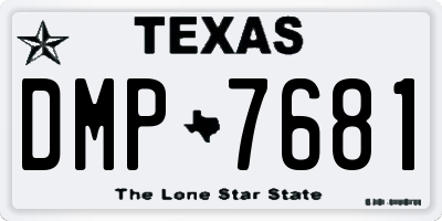 TX license plate DMP7681
