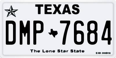 TX license plate DMP7684