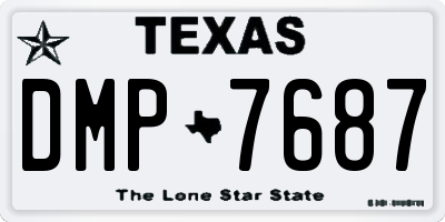 TX license plate DMP7687