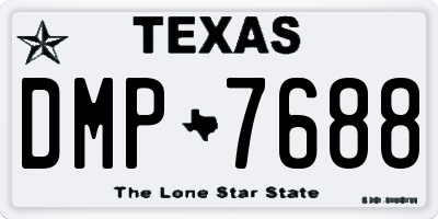 TX license plate DMP7688