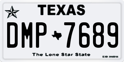 TX license plate DMP7689