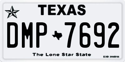TX license plate DMP7692