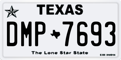 TX license plate DMP7693