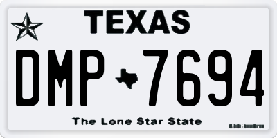 TX license plate DMP7694