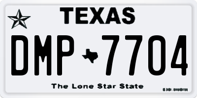 TX license plate DMP7704