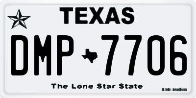 TX license plate DMP7706