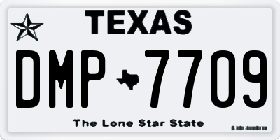 TX license plate DMP7709