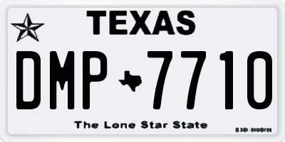 TX license plate DMP7710
