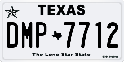 TX license plate DMP7712
