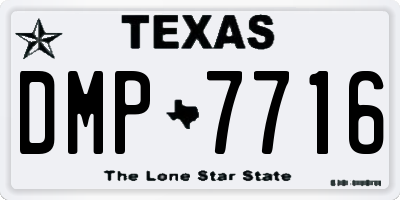 TX license plate DMP7716