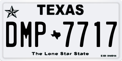 TX license plate DMP7717