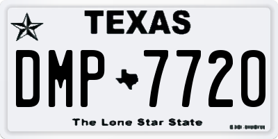 TX license plate DMP7720