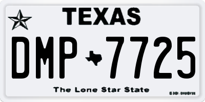 TX license plate DMP7725