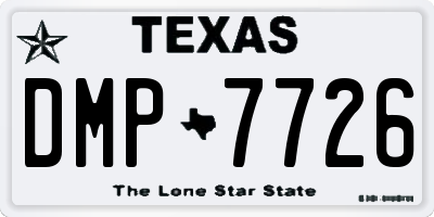TX license plate DMP7726