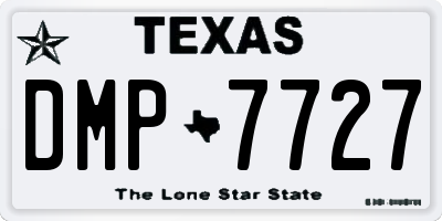 TX license plate DMP7727
