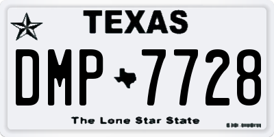 TX license plate DMP7728