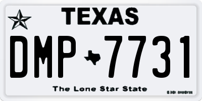 TX license plate DMP7731