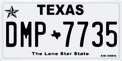 TX license plate DMP7735