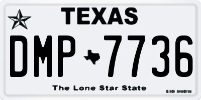 TX license plate DMP7736