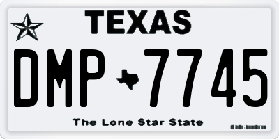 TX license plate DMP7745