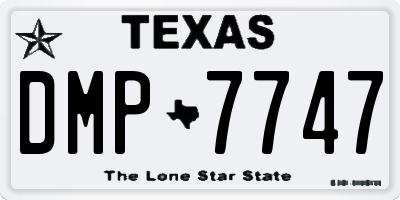 TX license plate DMP7747