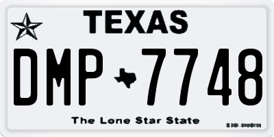 TX license plate DMP7748