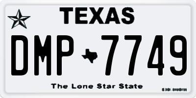 TX license plate DMP7749
