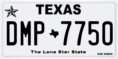 TX license plate DMP7750