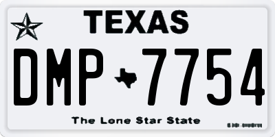 TX license plate DMP7754