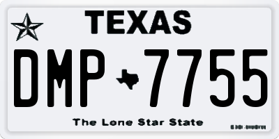 TX license plate DMP7755