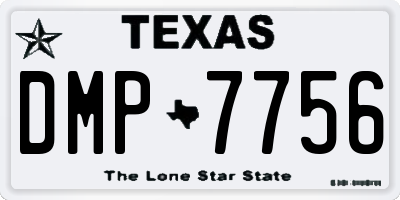 TX license plate DMP7756