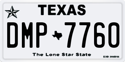 TX license plate DMP7760
