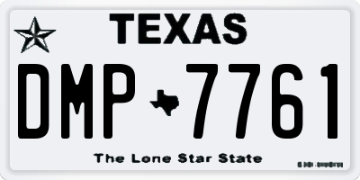 TX license plate DMP7761