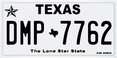 TX license plate DMP7762