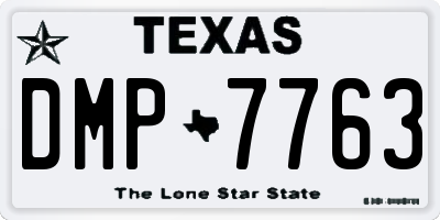 TX license plate DMP7763