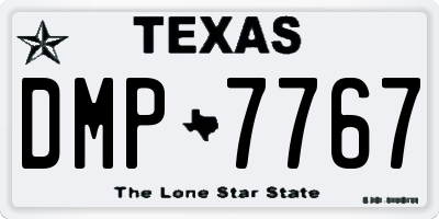 TX license plate DMP7767