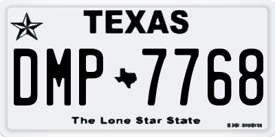 TX license plate DMP7768