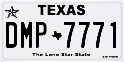 TX license plate DMP7771