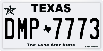 TX license plate DMP7773