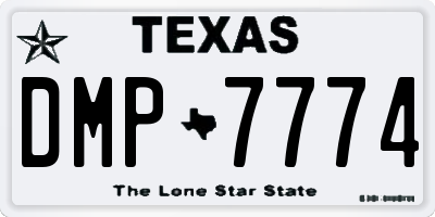 TX license plate DMP7774
