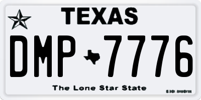 TX license plate DMP7776
