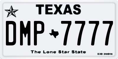 TX license plate DMP7777