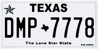 TX license plate DMP7778
