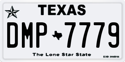 TX license plate DMP7779