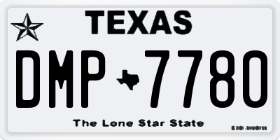 TX license plate DMP7780