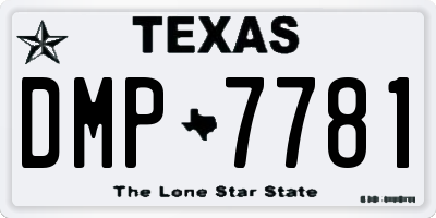 TX license plate DMP7781