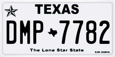 TX license plate DMP7782