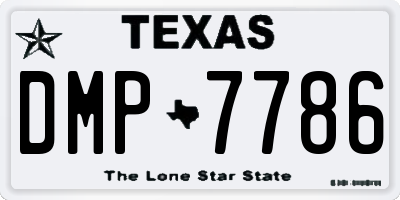 TX license plate DMP7786