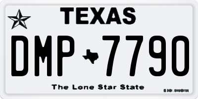 TX license plate DMP7790