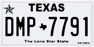 TX license plate DMP7791